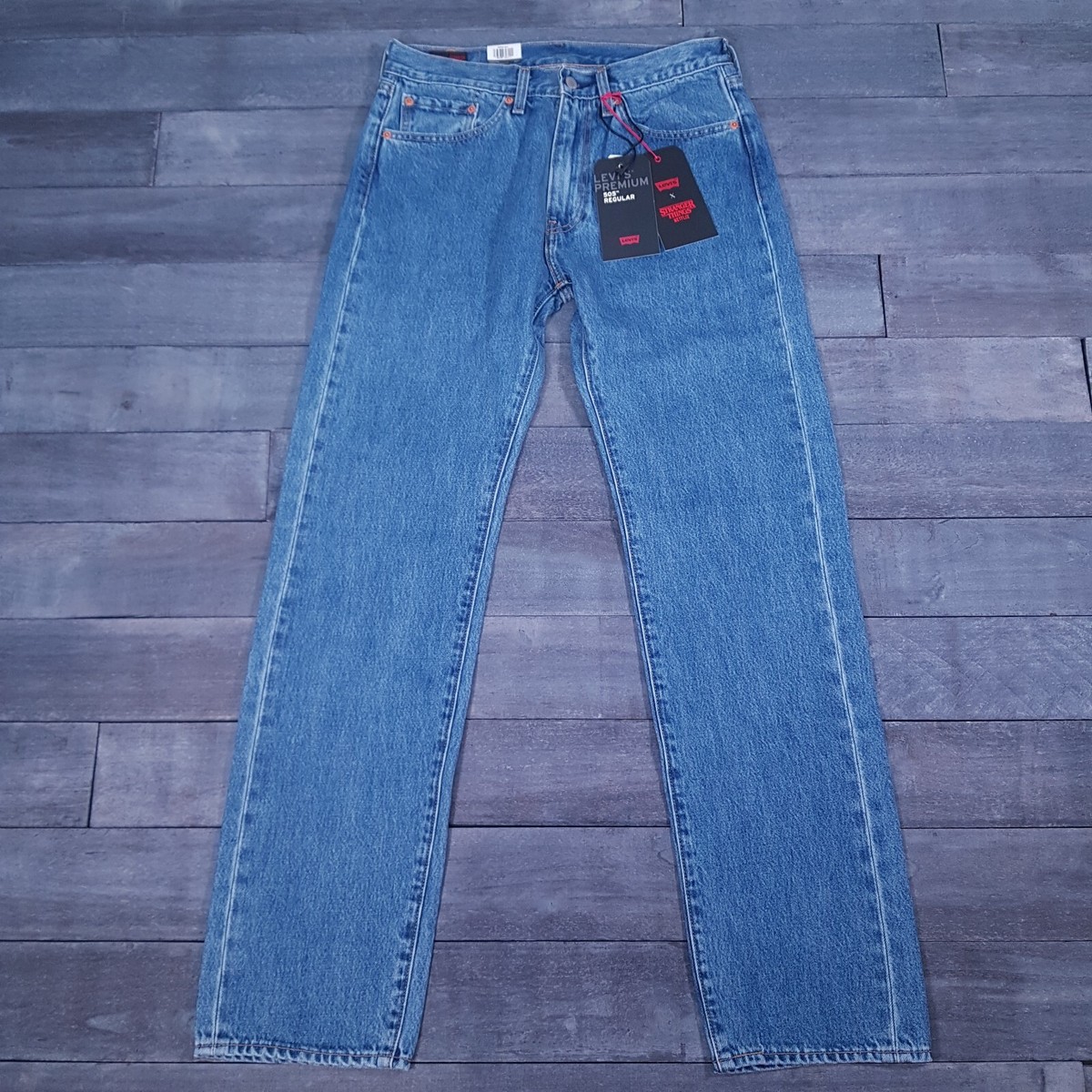 LEVI'S x Stranger Things 505 Denim Blue Jeans Mens 32x32