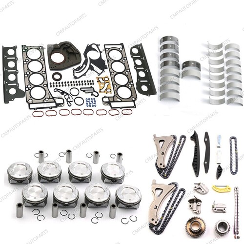 M278 Engine Pistons Gaskets Overhaul Kit & Timing Chain Set For Mercedes-Benz
