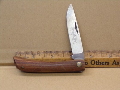 VINTAGE STANLEY SL0045 POCKET KNIFE 3.5'' W/ WOOD SCALES - NEVER USED / CARRIED !