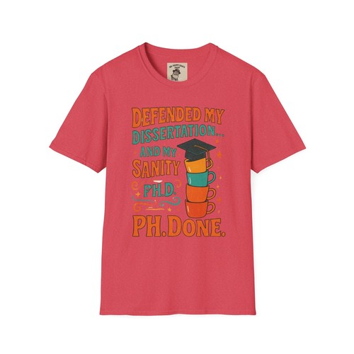 Ph D Graduate Unisex T-Shirt, Doctoral Graduation Gift, Ph Done Shirt - Picture 62 of 65