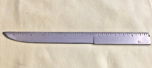 Vtg Letter Opener Arthur Salm Ruler & Cityscape W/Transportation Germany - Picture 4 of 6