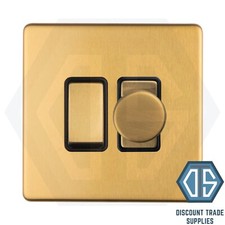 Antique Gold Screwless Switches Sockets Flat Concealed Plate Brushed Satin Brass