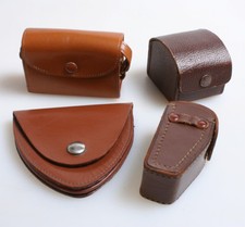 CAMERA ACCESSORY CASES BROWN LEATHER
