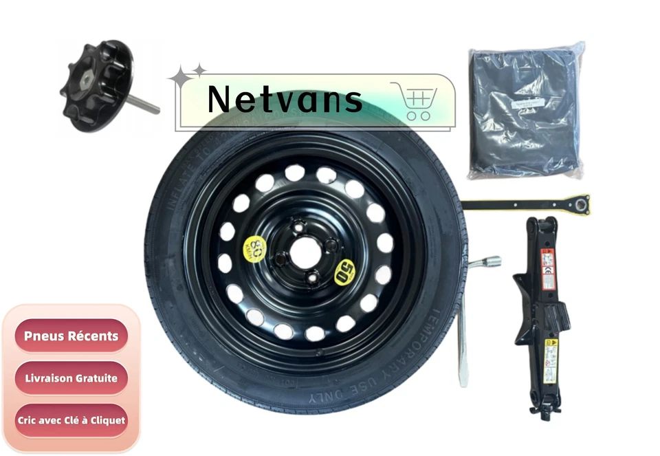 Roue de secours (Galette) 16" pour Suzuki Ignis/Swift (No Sport) avec Kit + Vis - Photo 2/4