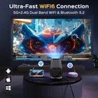 Mini Projector with WiFi and Bluetooth, 180°Adjustable Stand Portable Projector