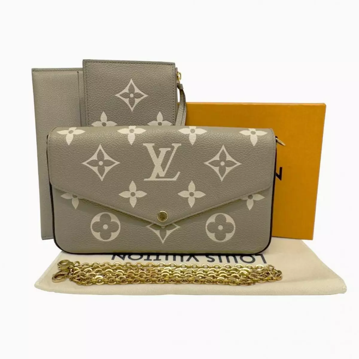 LOUIS VUITTON Pochette Felicie Monogram En Plante M82610 M69977 
