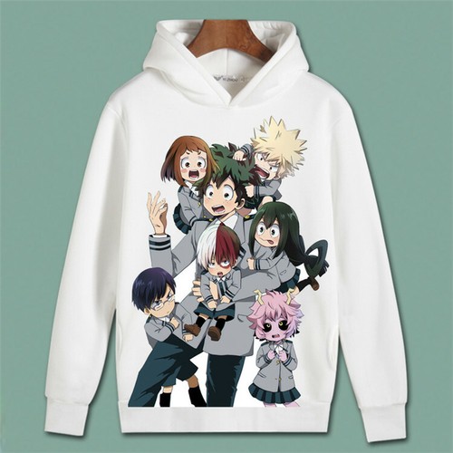 COSPLAY My Hero Academia anime con Cappuccio Felpa Hoodie Pullover Hooded  Maglione | eBay