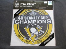 Fremont Die Pittsburgh Penguins 4X Stanley Cup Champions Team Magnet 11 1/2" NIP