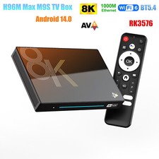 H96 Max M9S Android 14 TV Box RK3576 8G 128G WiFi6 1000M 8K AV1 H.265 HDR TV Box