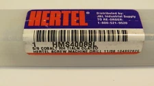 HERTEL 5/8' 118 DEGREE COBALT RH TIALN COATED SCREW MACHINE DRILLS HMS40089L USA