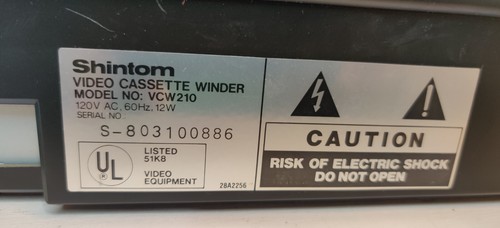 Vintage Shintom Video Cassette Winder Model # VCW210 VHS 📼 Cassette Winder - Picture 6 of 6