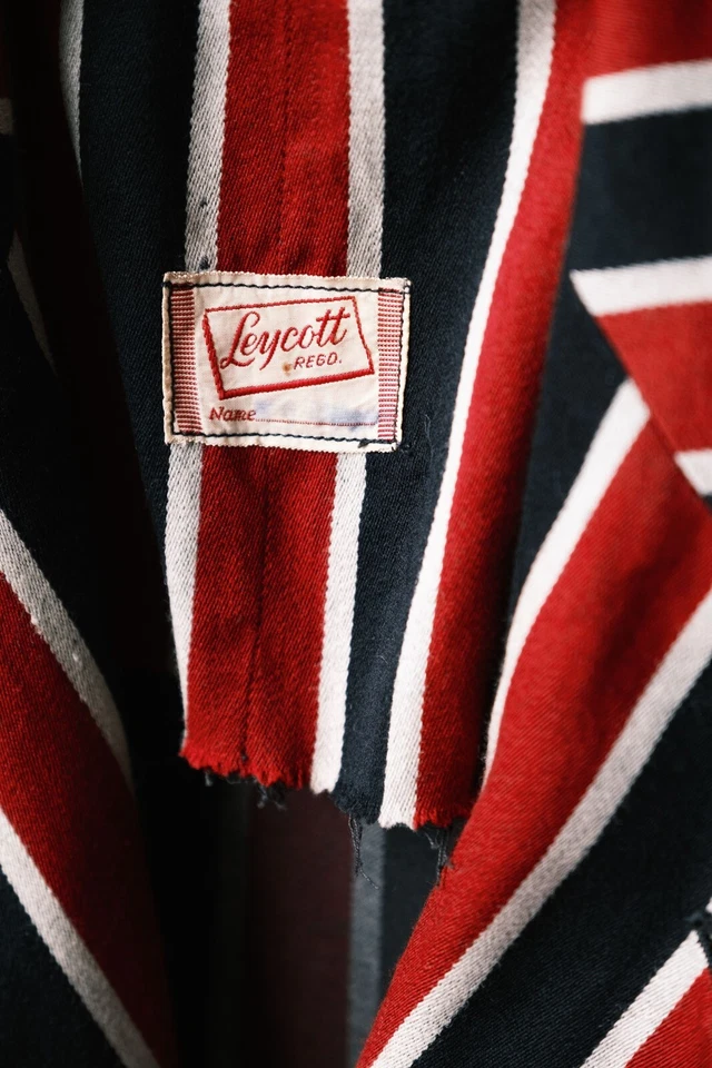 Blazer a rayas de navegación de la década de 1950 "Leycott" British Royal Garmmar School Foto 2 de 4