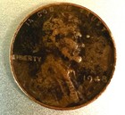 1948 wheat penny No Mint Mark Rare Error on the Rim L in Liberty — photo 2