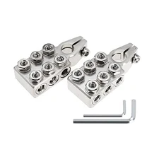 6x1/0 AWG Battery Post Terminal Connector 0 Gauge 12 Way Battery Terminal 