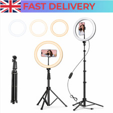 12" Ring Light with Tripod Stand, 62" Extendable, 3 Light Modes & 10 Brightness