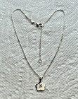 Kit Heath Sterling Silver 925 Kids Alphabet Flower Initial x Necklace 12-14" NWT — photo 3