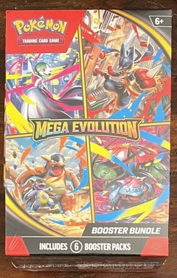 Pokemon TCG: Mega Evolution - Booster Bundle - 6 Packs - Factory Sealed 