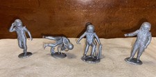 Vintage 1962 MARX Operation Moon Base Playset - Astronaut figure lot of 4