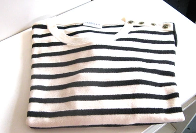 Marella Pullover Gr. XL/42 Damenpulli ecru/schwarz  Baumwolle Polyamid NEUWERTIG - Bild 1 von 4