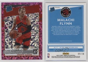 2020 Donruss Optic Rated Fast Break Pink Prizm /20 Malachi Flynn #179 Rookie RC