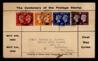 DR WHO 1940 GB FDC STAMP CENTENARY COMBO TO USA R41968