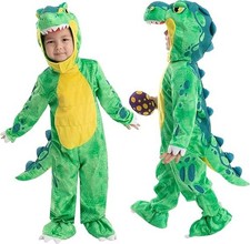 Halloween Dinosaur Costume Kids, T.rex Costume Outfit with Egg for Toddler Child