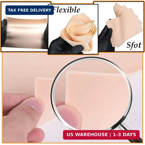 Yuelong 20Pcs Tattoo Practice Skins Blank Fake Skin for Tattoo Supplies image 4