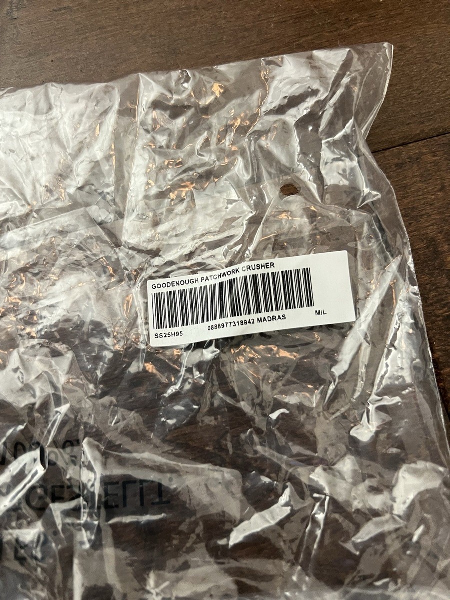 Supreme SS25 GOODENOUGH Patchwork Madras Crusher Multicolor Size M