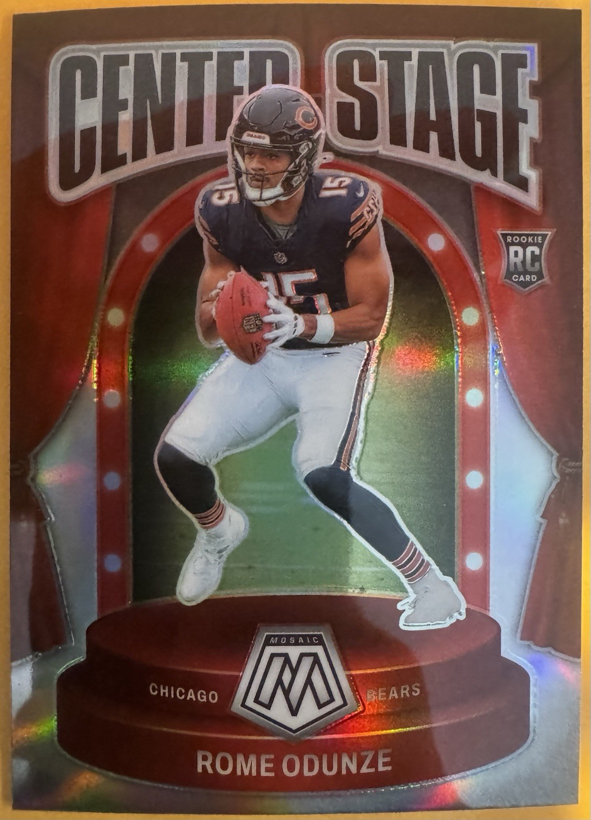 2024 Panini Mosaic - Center Stage Rome Odunze #1 Silver Prizm (RC)