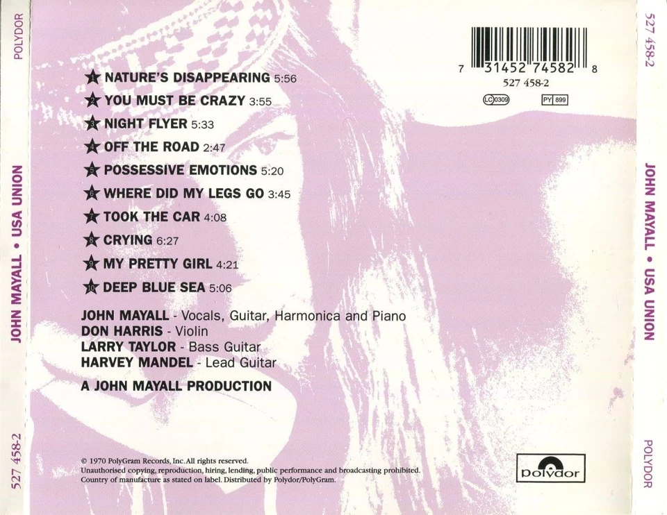 CD John Mayall - USA Union (1970) - Bild 2 von 2