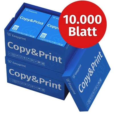 Druckerpapier Kopierpapier 10000 Blatt A4 Hochweiß PEFC-Zertifikat Easyprint