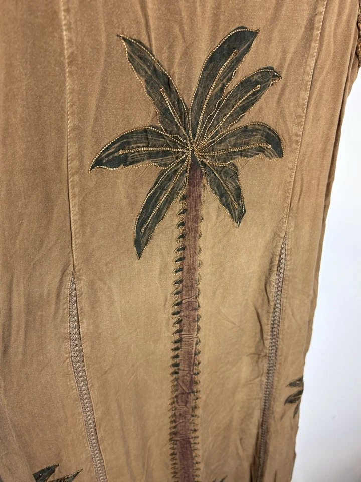 Vestido Largo Palmera Talla Libre Viscosa Sin Marca Hecho en India  Foto 2 de 4