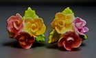 Multi-Color Flower -  Clip-On Earrings — photo 1