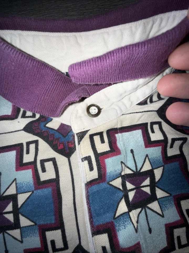 Camisa ajustada Panhandle para hombre XL vaquero occidental crema púrpura profundo Foto 3 de 4