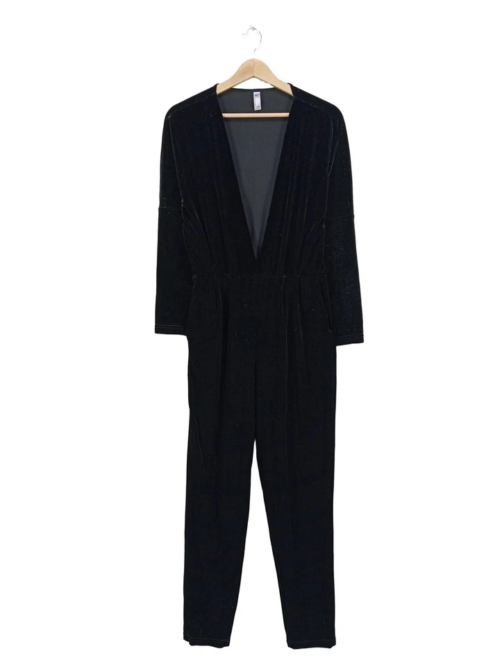 AMERICAN APPAREL Combinaison Dames Pantalon T EU 38 noir style décontracté - Photo 1/4
