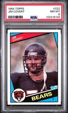 1984 Topps Football - Jimbo Covert #222 (RC) PSA 8