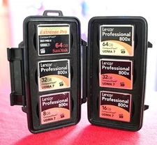 Lexar Professional & SanDisk Compact Flash CF Memory Card, w/Pelican case