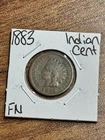 1883 Indian Head Cent Penny FN Fine Better Date U.S. 1c Type Coin (Raw18010)