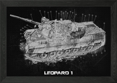 LEOPARD 1 gerahmtes Wandbild Poster Leinwanddruck Bild