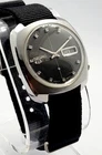 Vintage SEIKO 5 Cushion Case 6119-7080 Crosshair Dial Day Date Black