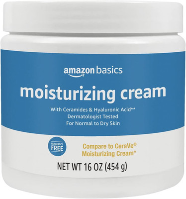 Amazon Basics Moisturizing Cream for Face and Body, Fragrance-Free, with Ceramid