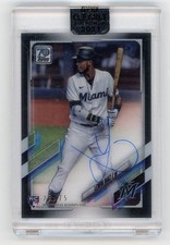2021 Topps Clearly Authentic #CAA-LD Lewin Diaz Black #/75