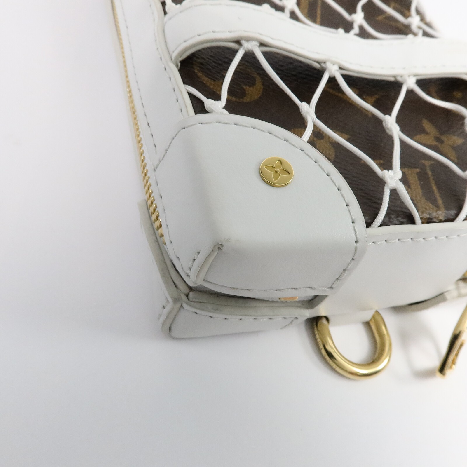 LOUIS VUITTON LV GHW LVxNBA Soft Trunk Shoulder Bag M80102 Monogram Brown/White — image 11