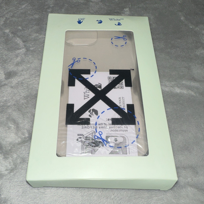 Off-White Shoelace Clear Transparent Logo Cover Case for Apple iPhone 12 Pro