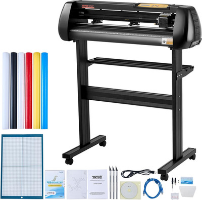 28'' Vinyl Cutter Plotter Bundle Adjustable Force Speed Sign Cutting Machine