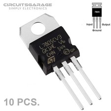 10 X ST L7805CV L7805 7805 Positive Voltage Regulator 5V 1A TO-220 IC - USA