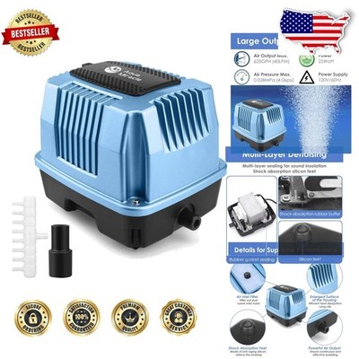 Linear Air Pump AP40 635GPH Blue High Pressure Quiet Heat Dissipation