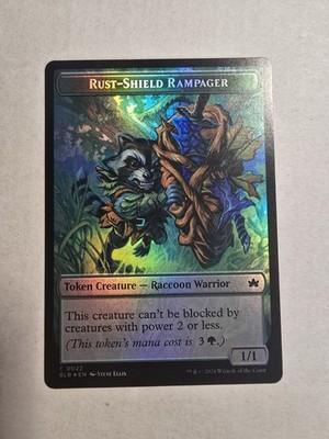 Food   Rust-Shield Rampager Double-Sided Token Bloomburrow Foil