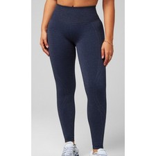 Fabletics SculptKnit High Waisted Seamless 7/8 Leggings Blue Small
