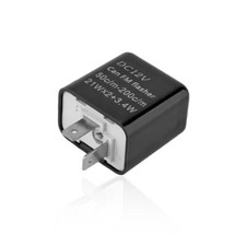 12V Speed Adjustable 2 Pin LED Flasher Relay, Electronic Flasher Black/1PCS